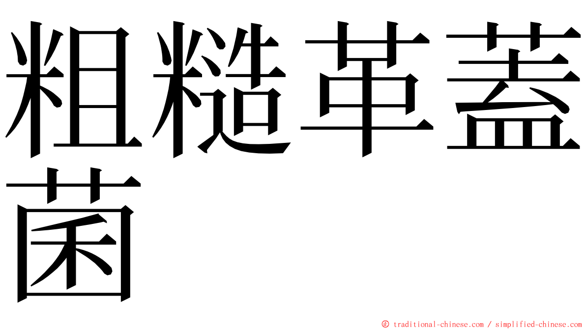 粗糙革蓋菌 ming font