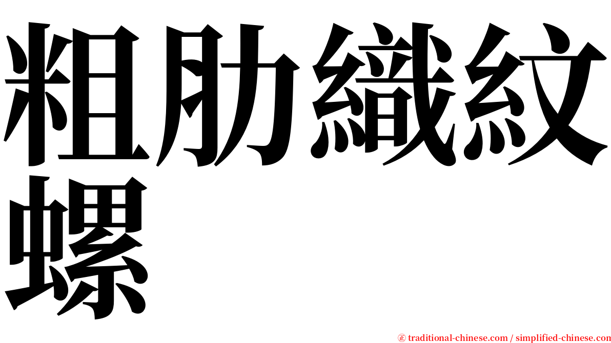 粗肋織紋螺 serif font