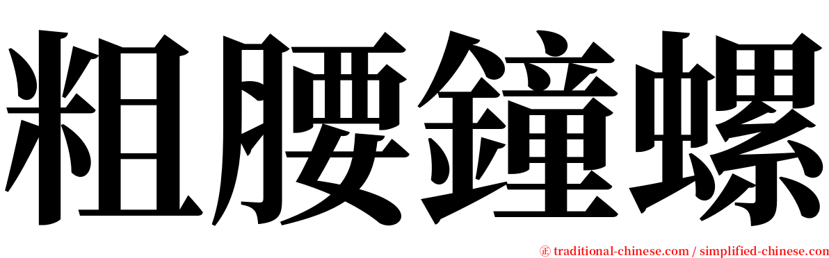 粗腰鐘螺 serif font