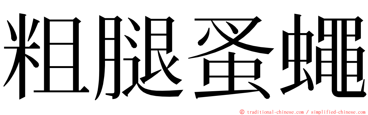 粗腿蚤蠅 ming font