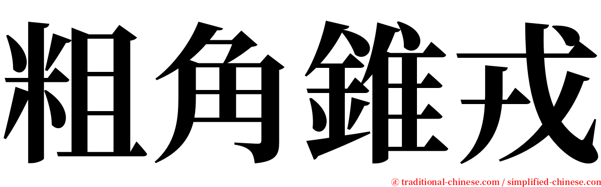 粗角錐戎 serif font