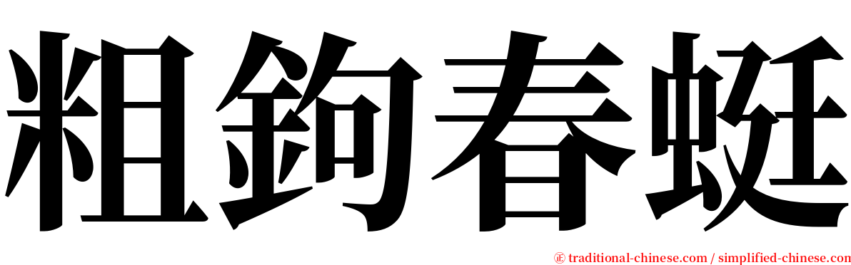 粗鉤春蜓 serif font