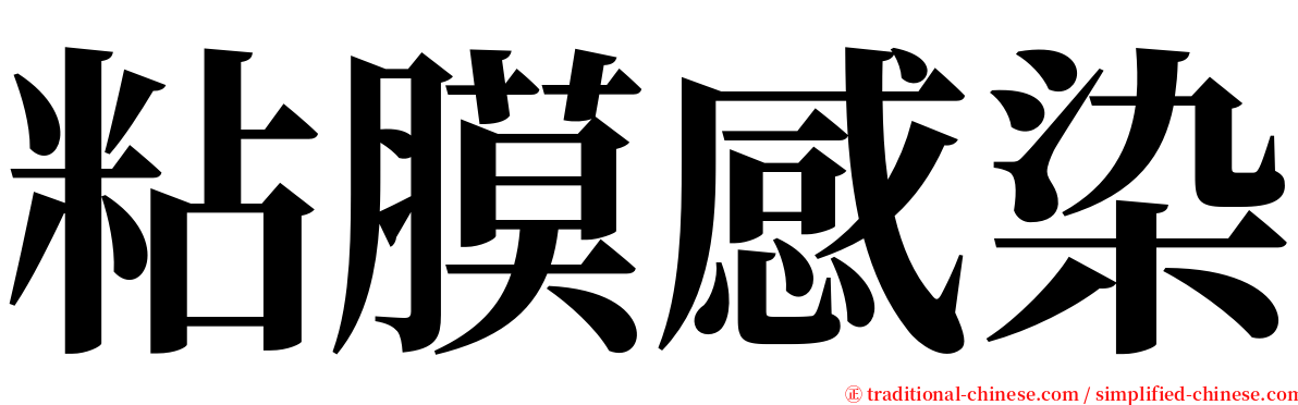 粘膜感染 serif font