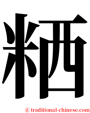 粞 serif font