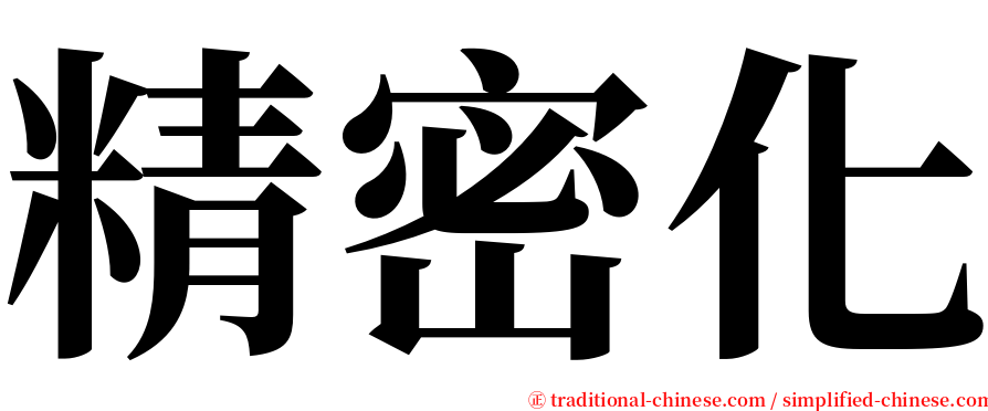 精密化 serif font