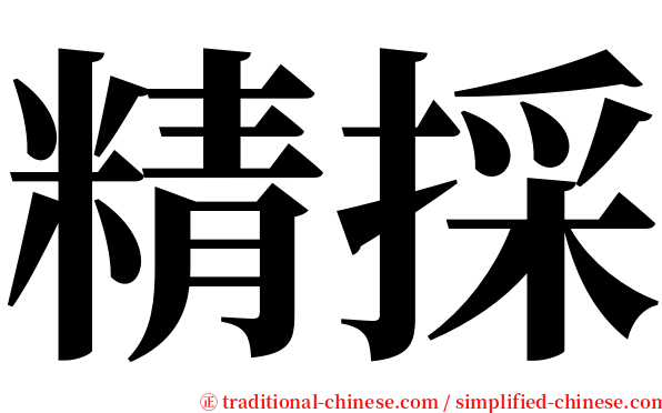 精採 serif font