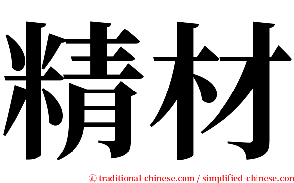 精材 serif font