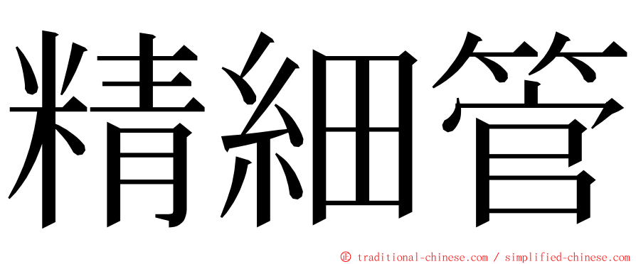 精細管 ming font