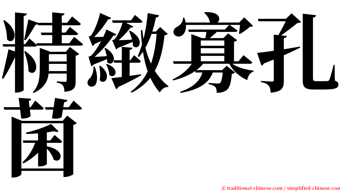 精緻寡孔菌 serif font