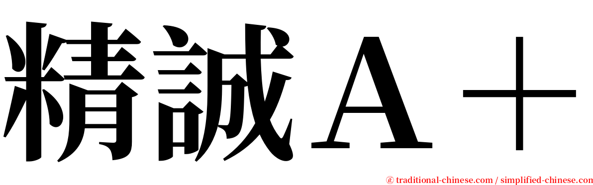 精誠Ａ＋ serif font