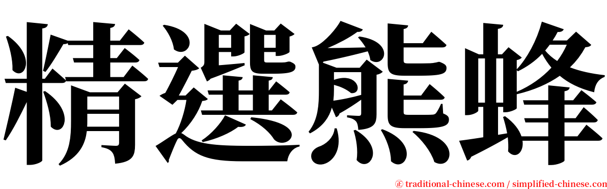 精選熊蜂 serif font