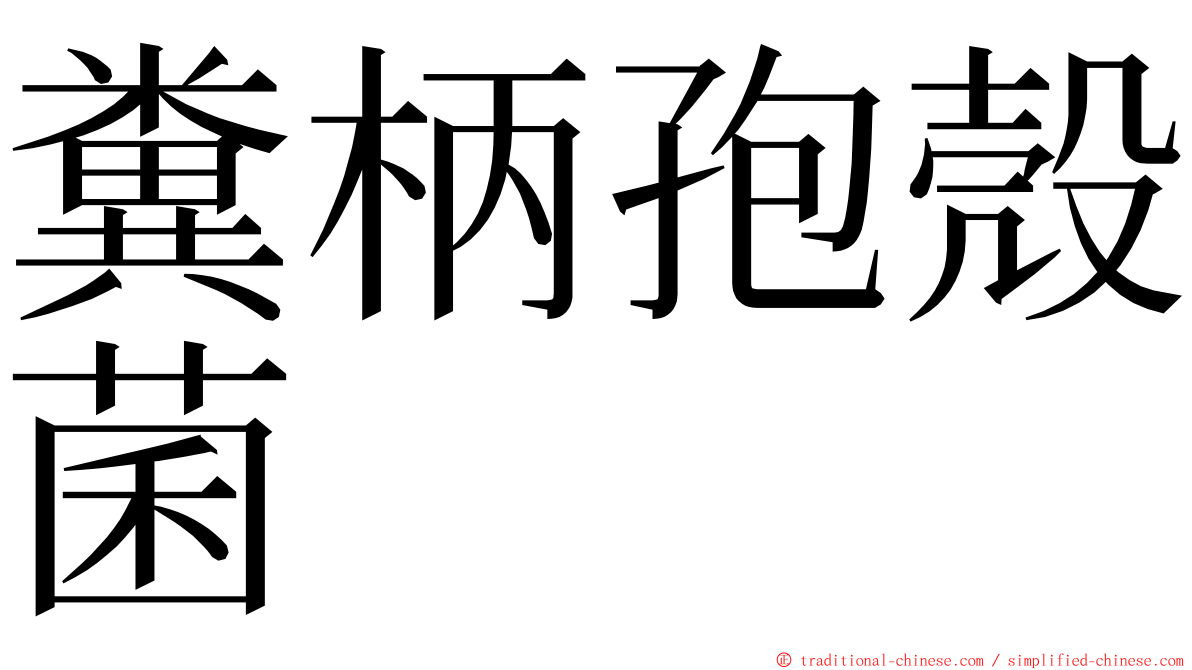 糞柄孢殼菌 ming font