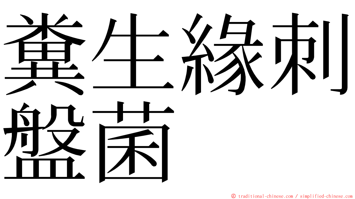 糞生緣刺盤菌 ming font