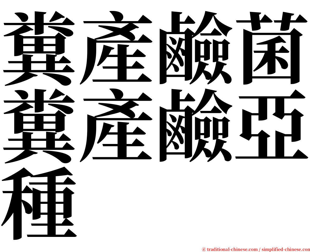 糞產鹼菌糞產鹼亞種 serif font