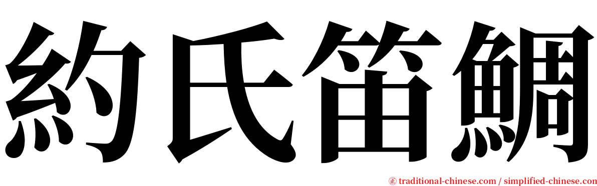 約氏笛鯛 serif font