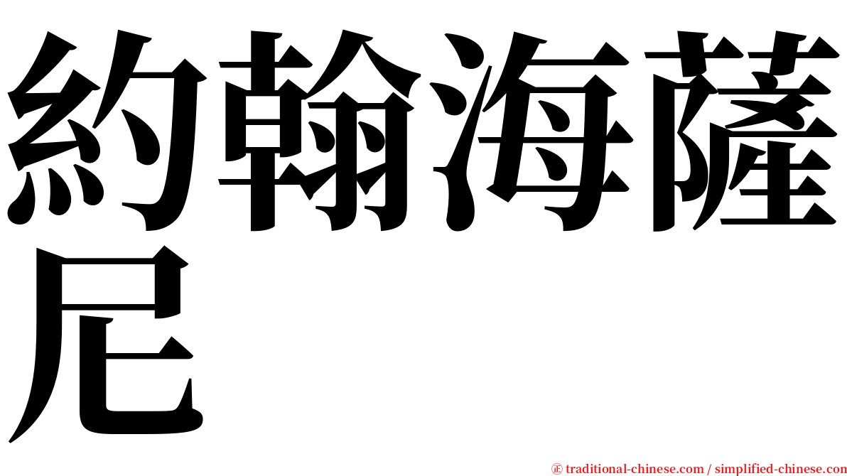 約翰海薩尼 serif font