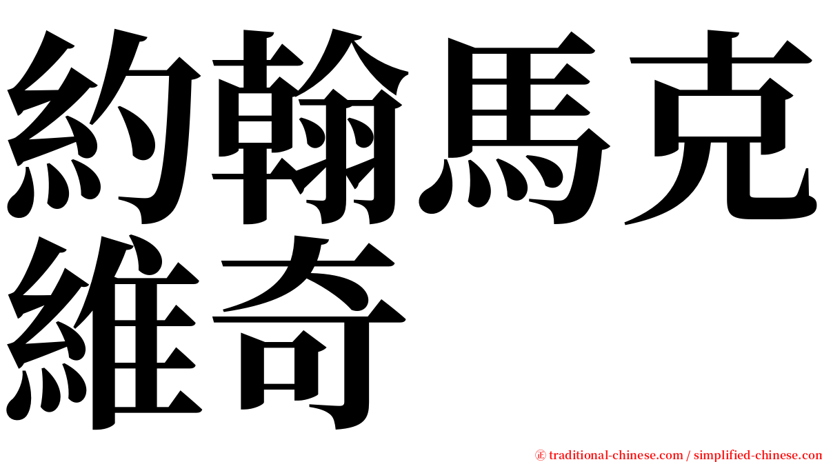 約翰馬克維奇 serif font