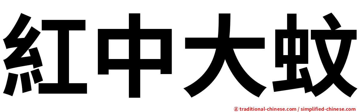 紅中大蚊