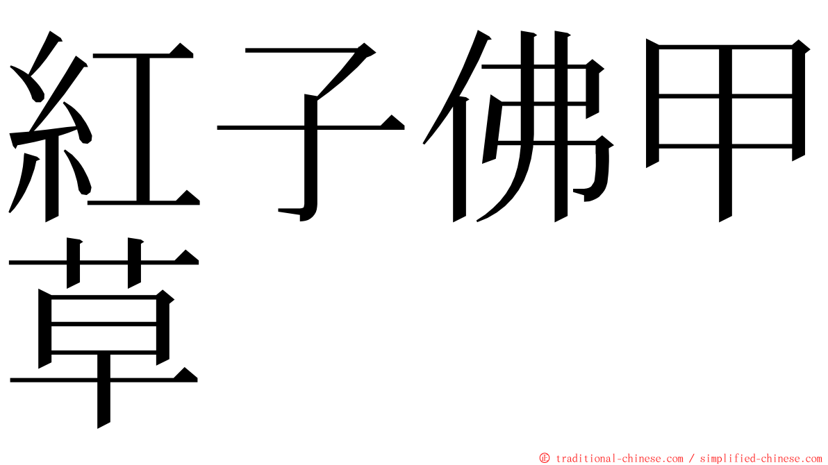 紅子佛甲草 ming font