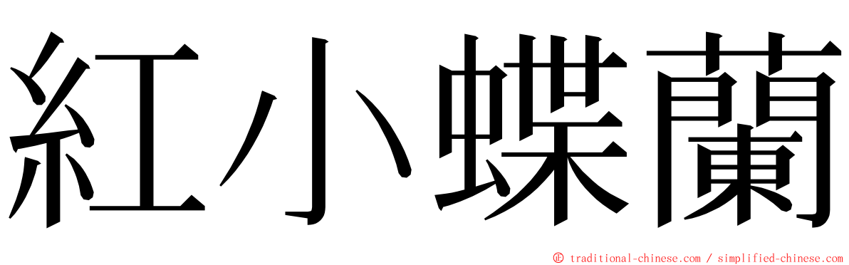 紅小蝶蘭 ming font