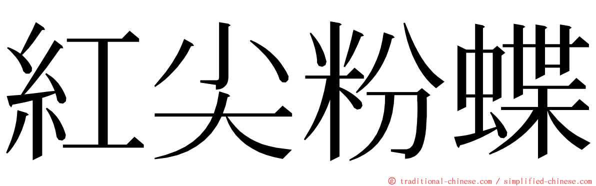 紅尖粉蝶 ming font