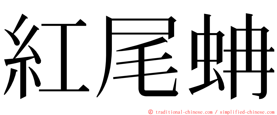 紅尾蚺 ming font