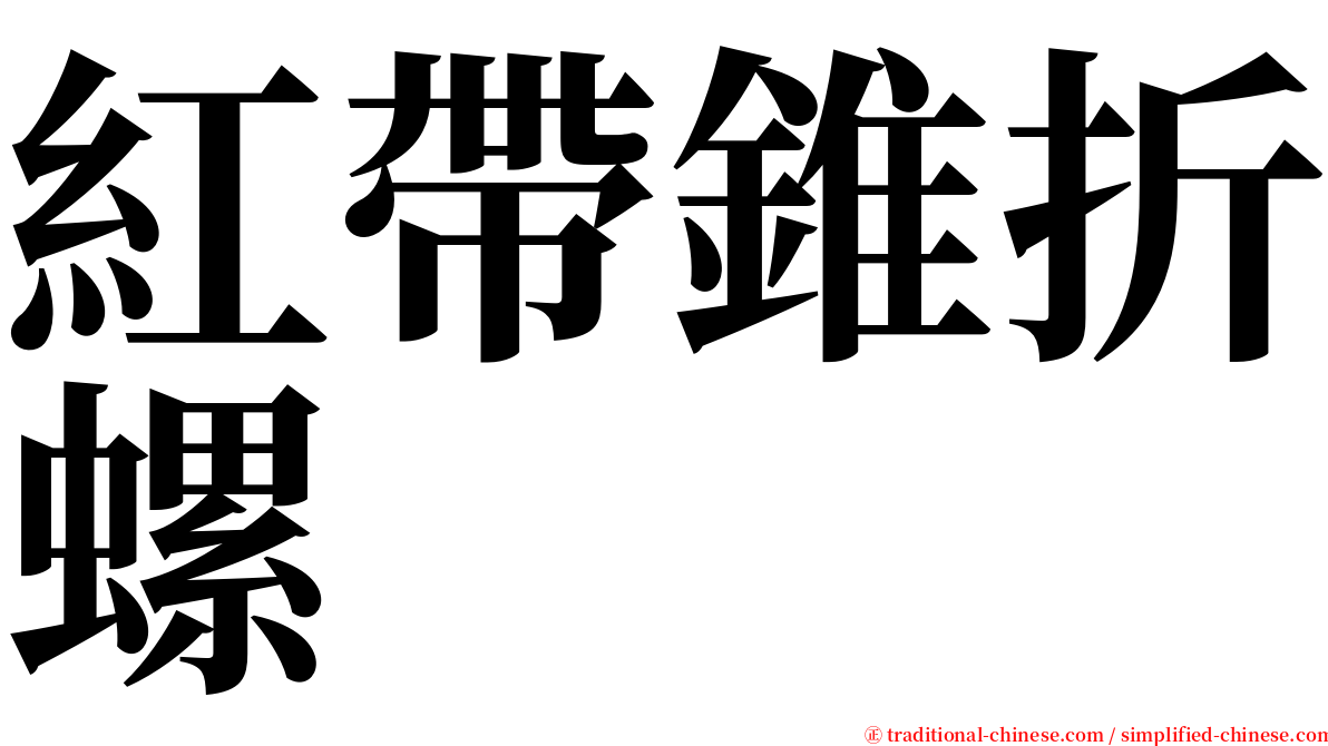 紅帶錐折螺 serif font