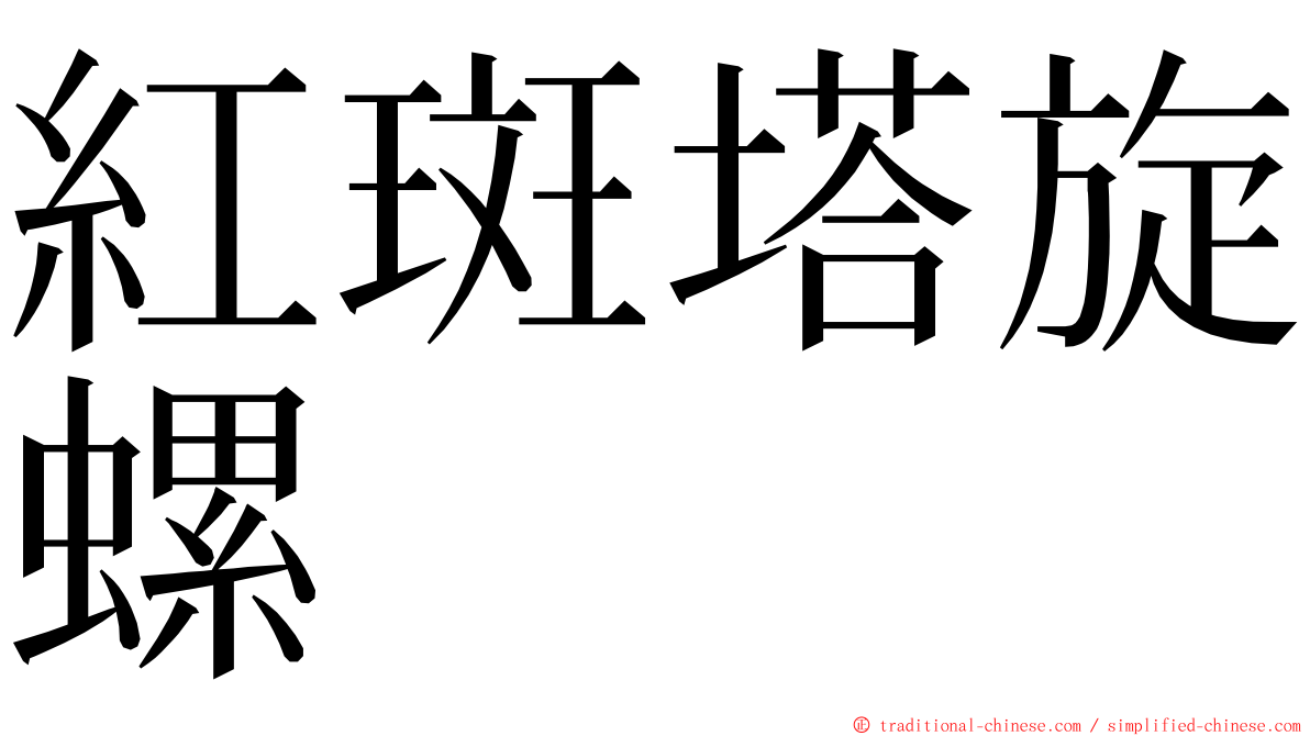 紅斑塔旋螺 ming font