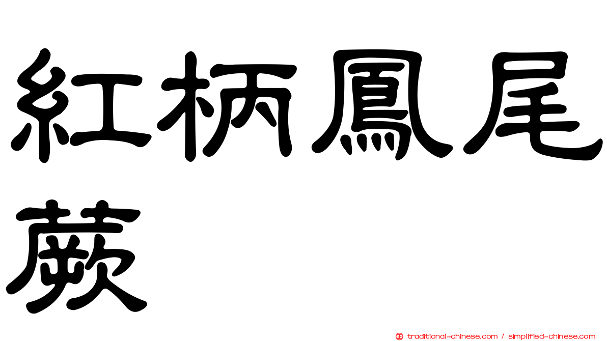 紅柄鳳尾蕨