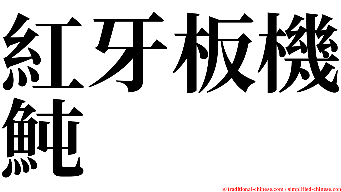 紅牙板機魨 serif font