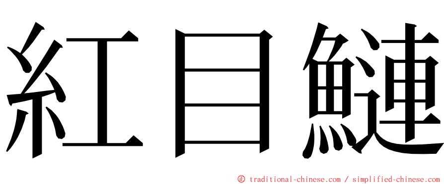 紅目鰱 ming font