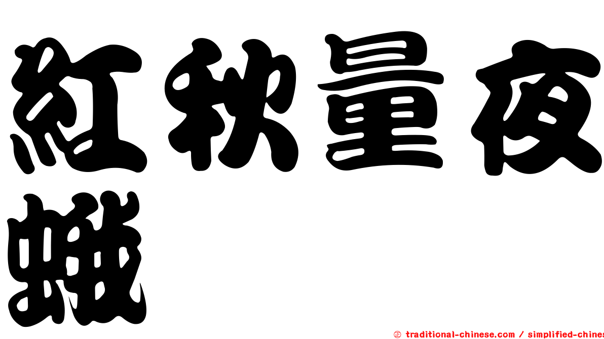 紅秋量夜蛾