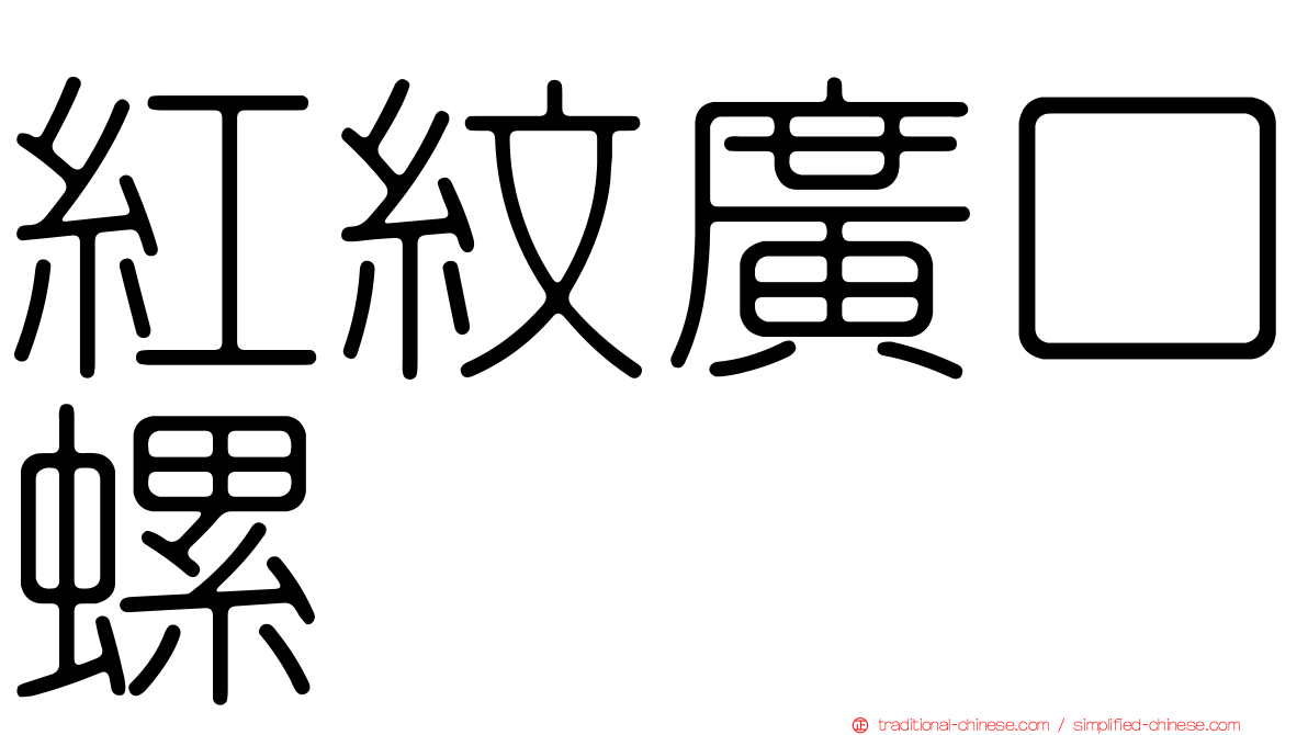 紅紋廣口螺