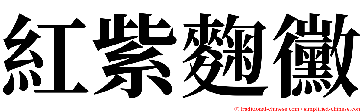 紅紫麴黴 serif font