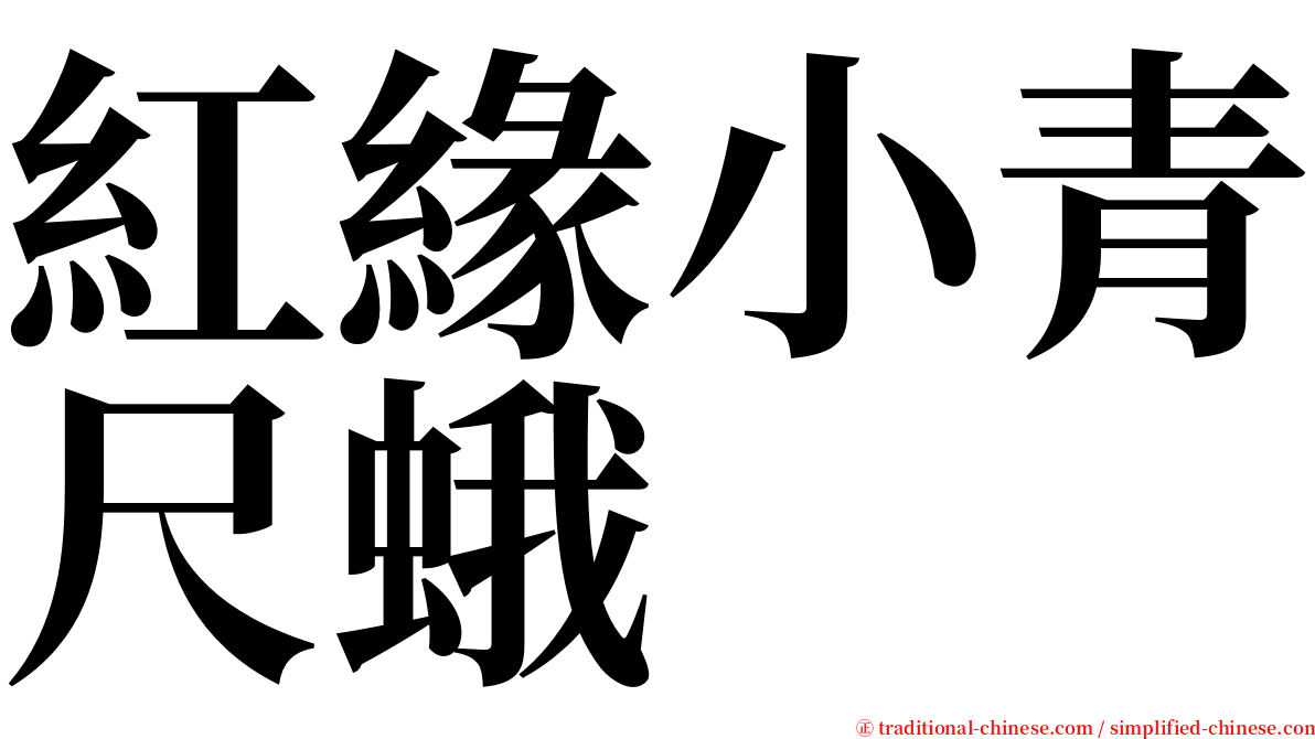 紅緣小青尺蛾 serif font