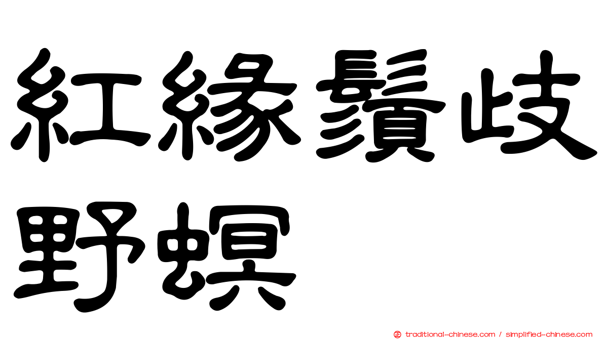 紅緣鬚歧野螟