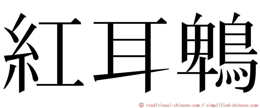 紅耳鵯 ming font