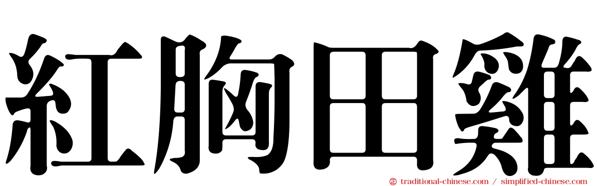 紅胸田雞