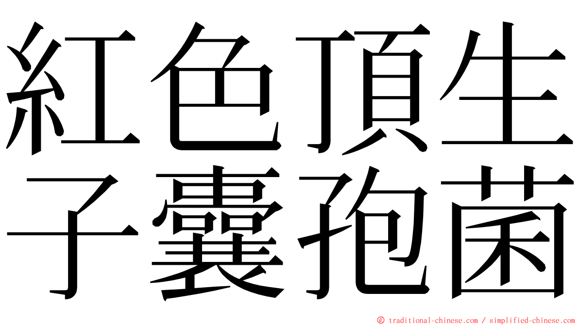 紅色頂生子囊孢菌 ming font