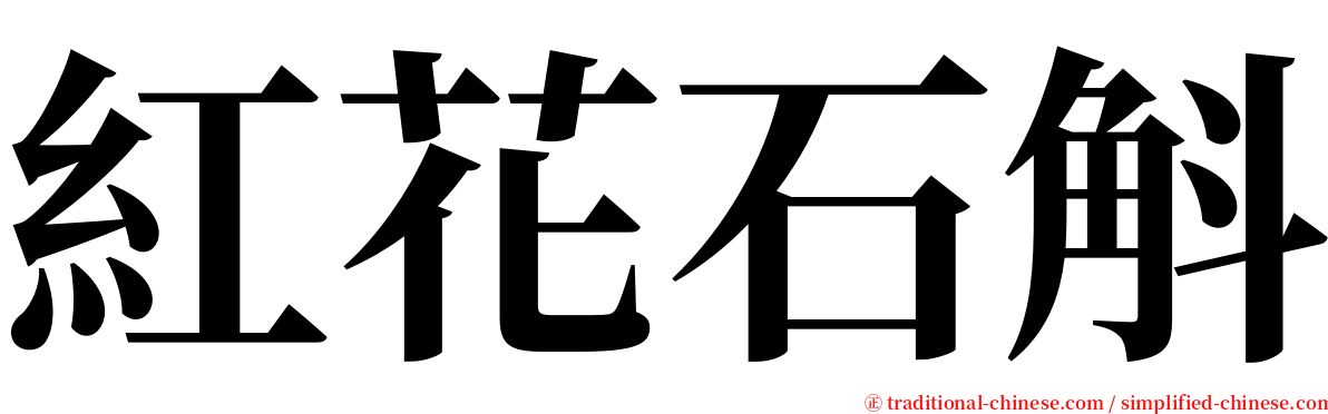 紅花石斛 serif font