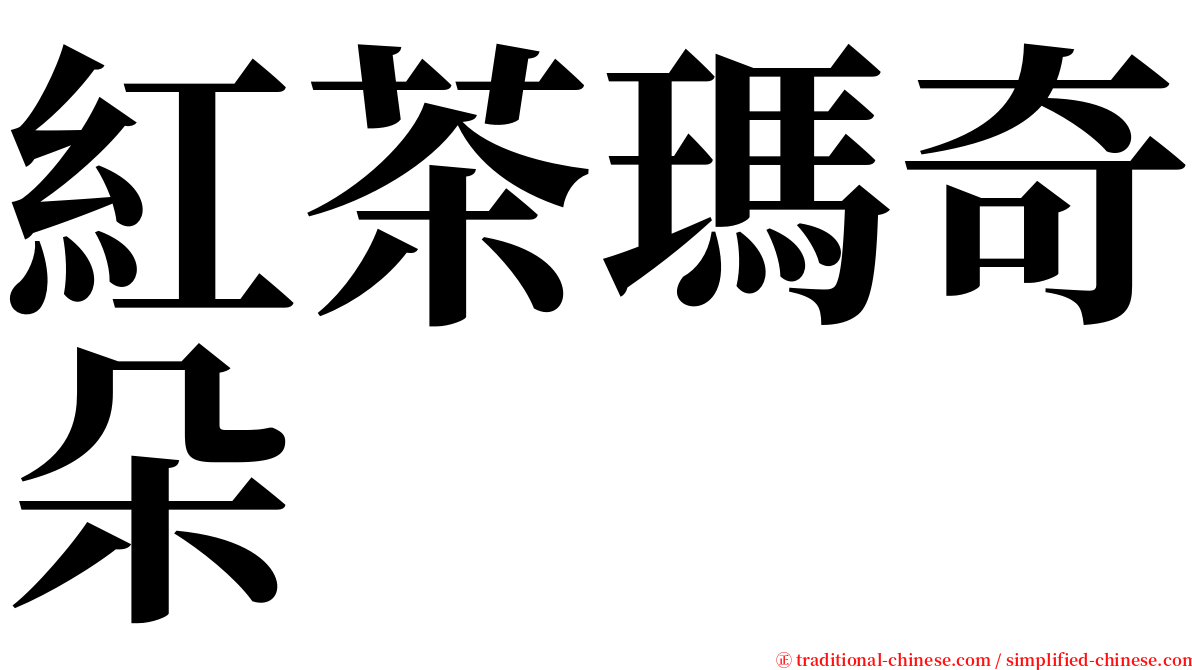 紅茶瑪奇朵 serif font