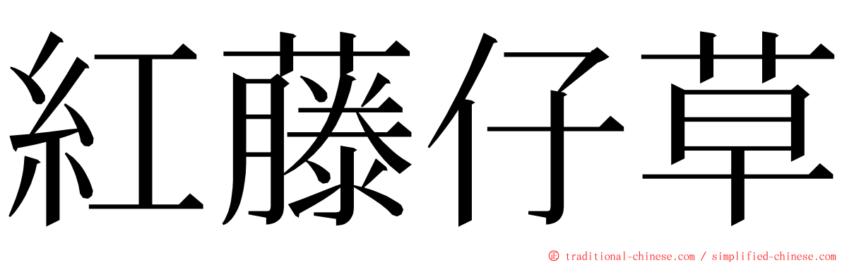 紅藤仔草 ming font