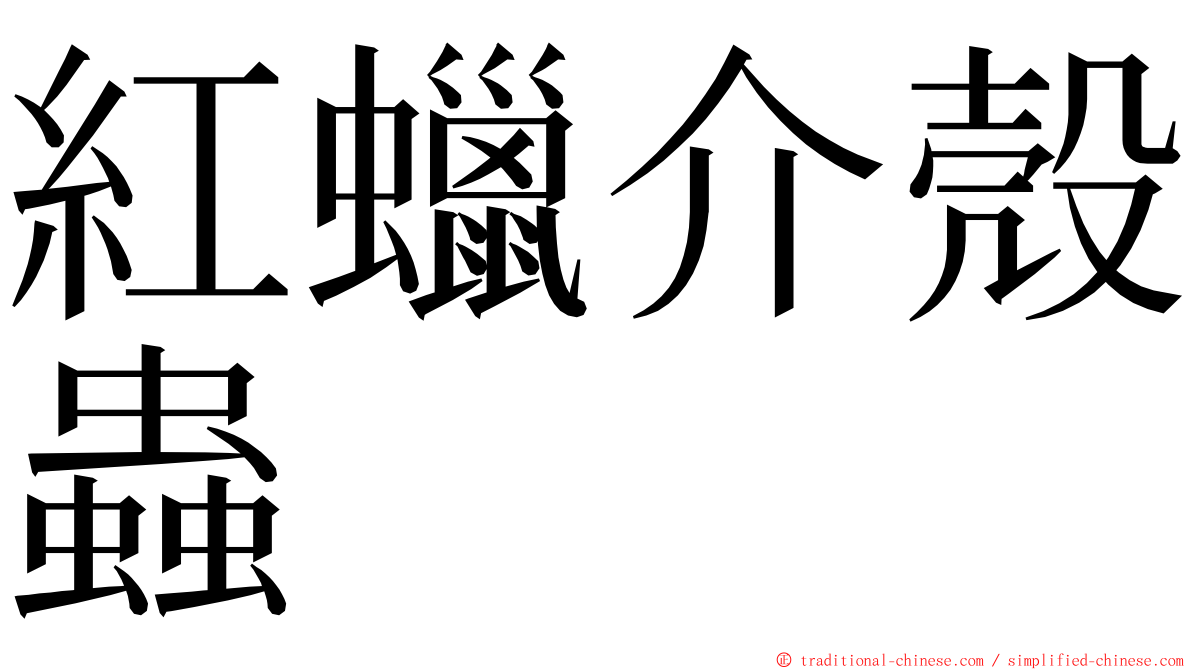 紅蠟介殼蟲 ming font