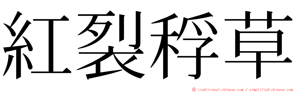 紅裂稃草 ming font