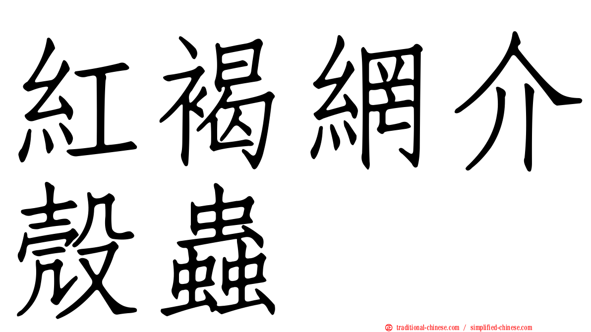 紅褐網介殼蟲