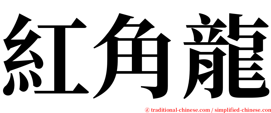 紅角龍 serif font