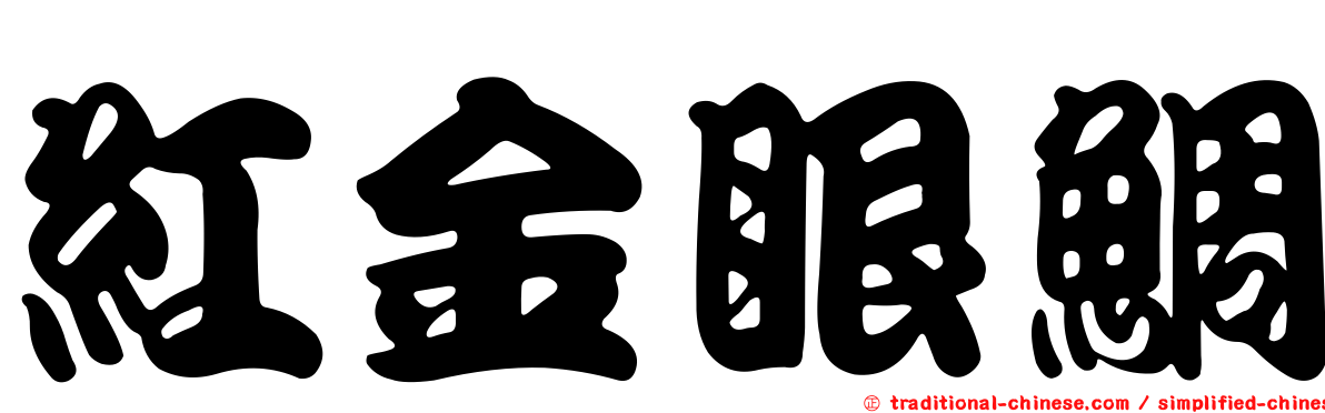 紅金眼鯛