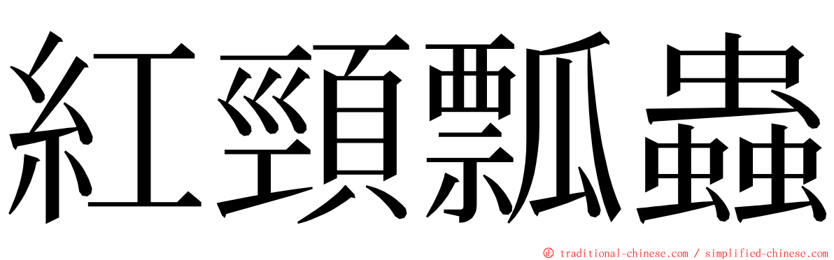 紅頸瓢蟲 ming font