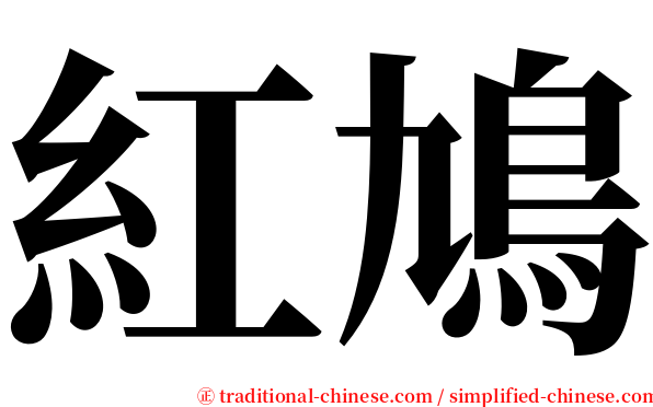 紅鳩 serif font