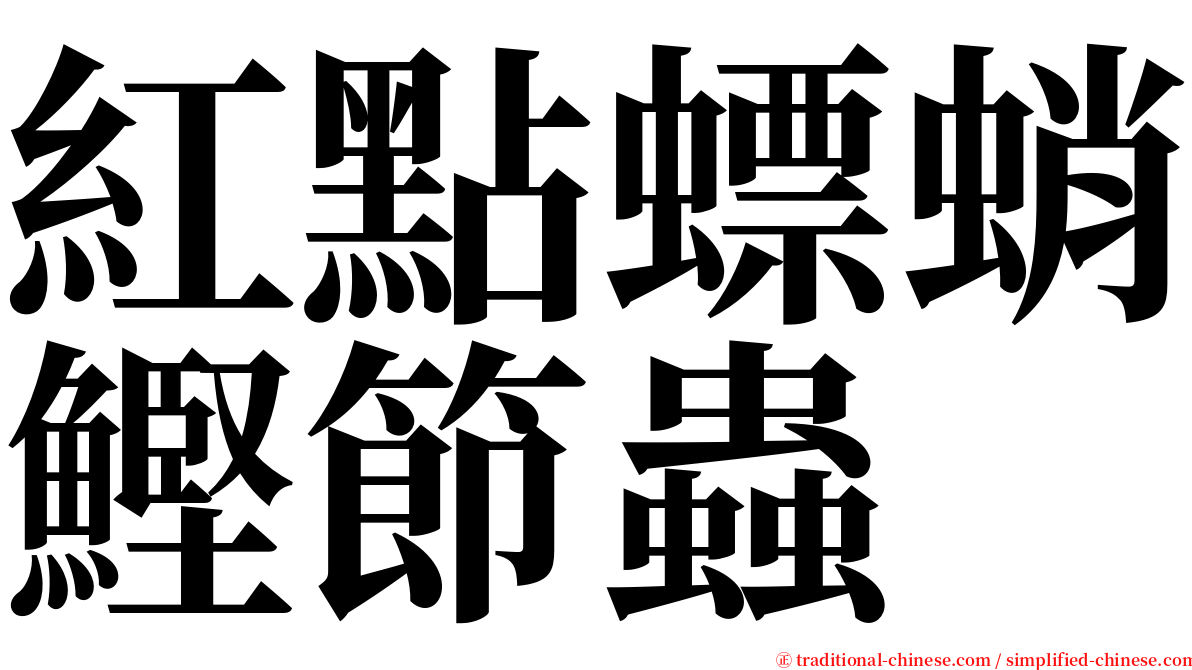 紅點螵蛸鰹節蟲 serif font